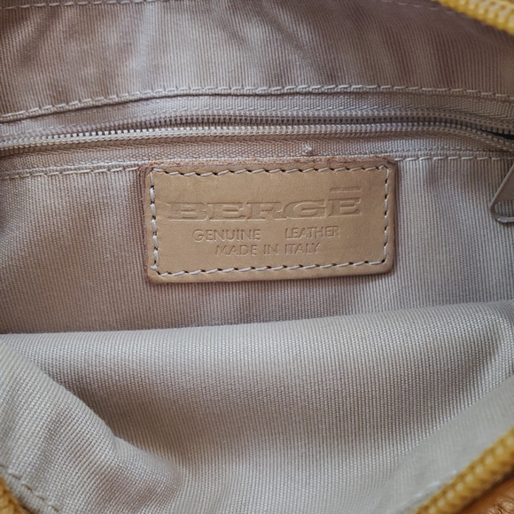 Vintage Berge Yellow Italian Leather Purse - Picture 6 of 6